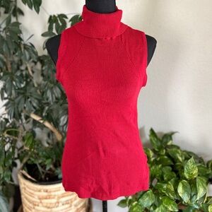 White House Black Market Red Turtle Neck Sweater